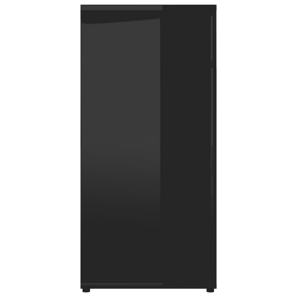 Sideboard High Gloss Black 160x36x75 cm Chipboard
